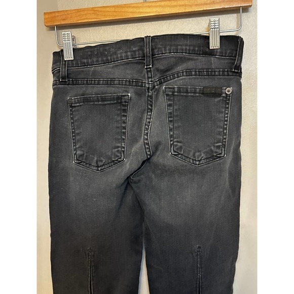 7 for all Mankind Straight Black Jeans - Size 25 - Picture 4 of 4